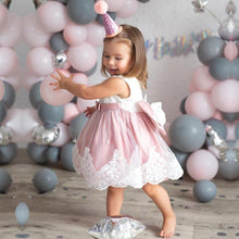 Load image into Gallery viewer, Modern luxury Baby Elegant Baby Girls 1st Year Birthday Dress Halloween Costume Party Dress For Baby And Girls With Big Bow And Modern Unique Colors
