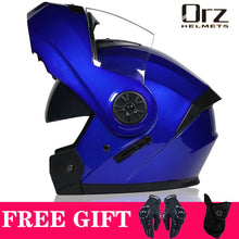 Load image into Gallery viewer, Latest DOT Approved Safety Modular Flip Motorcycle Helmet Voyage Racing Dual Lens Helmet Interior Visor Orz-161
