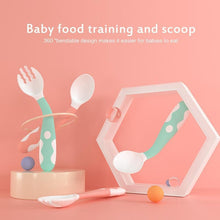 Load image into Gallery viewer, Baby Soft Silicone Spoon Infant Feeding Spoon Utensils Auxiliary Food Spoon Learn Eat Training Soft Spoon Children Tableware
