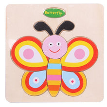 Load image into Gallery viewer, Baby Toys Wooden 3D Puzzle Cartoon Animal Intelligence Kids Educational Brain Teaser Children Tangram Shapes Learning
