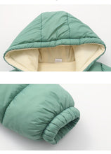 Load image into Gallery viewer, Infant Baby Hooded Warm Jackets For Baby Girls  and Baby Boys For WInter In Modern New Luxury Shiny Design
