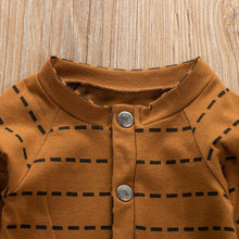 Load image into Gallery viewer, Newborn Infant Baby Girl and  Boy Long Sleeve Romper Wrap Foot Jumpsuit For Baby In Brown Design

