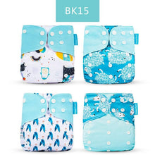 Load image into Gallery viewer, 4pcs/set Washable Eco-Friendly Cloth Diaper Cover Adjustable Nappy Cloth Diapers Cloth Nappy For Baby Boys and Grils Baby
