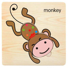 Load image into Gallery viewer, 3D Wooden Children Interesting Puzzle Toys With Animals and Cars Exellent Puzzles Intelligence Kids Early Educational Toys For Children
