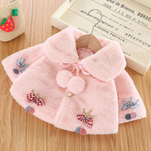 Load image into Gallery viewer, New Luxury Baby Warm Cute Princess Fur Cloak  Jacket For Baby Girls In Elegant Winter Design
