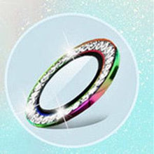 Load image into Gallery viewer, 2023 New Diamond Bling Metal Ring Glass Protective Cap For iPhone 14 13 12 11 Pro Max Mini Camera Lens Circle Protector Paste Tempered Glass Camera Cover Camera Lens Protector
