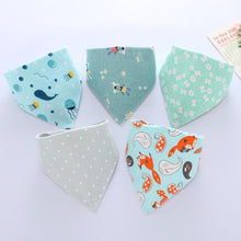 Load image into Gallery viewer, Fashion Modern 5PCS/SET Baby Triangle Double Cotton Bandana Feeding Bibs For Baby Boys/ Girls Baby Kids
