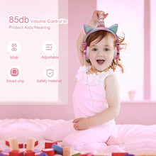 Load image into Gallery viewer, Cute Unicorn Headphones 3D Stereo Music Kids Headphones With Microphone Girls Cell Phone Children's Wired Headset Gamer Gift
