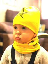Load image into Gallery viewer, Star Print Cotton Hat And Scarf  Baby Beanie Kids Caps Children's Accessories For Boys and Girls
