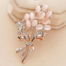Load image into Gallery viewer, Hot Selling Fashionable Opal Stone Flower Brooch Pin Beautiful Rhinestone Clothes Accessories Women&#39;s Corsage Birthday Gifts
