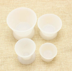 4pcs/set New Self-solidifying Cups Dental Lab Silicone Mixing Cup Dentist Dental Equipment Rubber Mixing Bowl (RPM Dental)