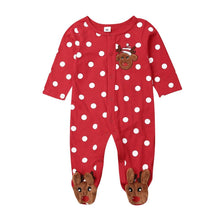 Load image into Gallery viewer, My First Christmas Baby Boy Girl Rompers Newborn Infant Baby Cartoon Deer Red Jumpsuit 0-18M For Girls and Boys For Christmas
