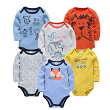 Load image into Gallery viewer, 3/6 PCS Kavkas Cotton Baby Bodysuit Long Sleeve Set for Newborn Boys &amp; Girls 0–12 Months
