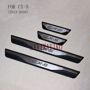 FIT For Mazda CX-5 Cx5 2013 2015 2017 2018-2022 Door Sill Scuff Plate Welcome Pedal Stainless Steel Car Styling Car Accessories