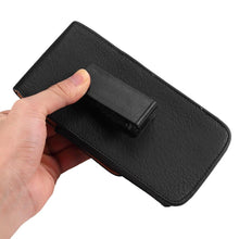 Load image into Gallery viewer, Universal Leather Case for iPhone Mens PU Leather Vertical Case with Belt Clip for iPhone Waist Pack Belt Clip Bag for 3.5-6.3" Mobile Phone Pouch Phone Cover
