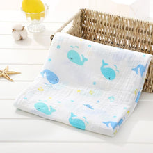 Load image into Gallery viewer, Muslin Cotton Diaper Baby Blankets Newborn Swaddle Blanket Infant Multi Purpose Bath Towel
