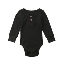 Load image into Gallery viewer, Newborn Infant Baby Girl Boy Ribbed Bodysuit  Ruffle  Long Sleeve One-Pieces Solid Jumpsuit Outfits For Girls
