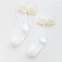 Load image into Gallery viewer, Luxury Modern Socks Baby Girls Knee High Socks With Angel wing  Summer Autumn Cotton Socks Solid Candy Color Toddler For Kids

