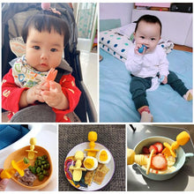 Load image into Gallery viewer, Big Baby Feeding Unique Spoon And Fork Set  Soft Silicone Feeding  Flatware  Safe Training Spoon For Baby Girls And Boys
