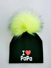 Load image into Gallery viewer, Newborn Cotton Hats Baby Pom Pom Childre Infant Hats For BabY Boys and Girls Wth Printed "I love mama " and " Design
