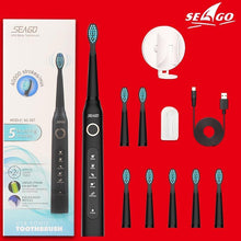 Load image into Gallery viewer, Electric Vibration Toothbrush Sonic Rechargeable Smart Chip Teethbrush Head Replaceable Whitening Healthy Best Gift For Adults And Kids
