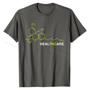 THC Healthcare Cannabis Medical  T-Shirt Cotton Men Tops Shirts Normal Tshirts Summer Coupons