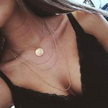 Load image into Gallery viewer, Modern Vintage Multilayer Crystal Gold Choker Pendant Necklace For Women Luxury Jewelry Perfect Gift Cool Style
