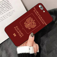 Load image into Gallery viewer, Fashion Passport Phone Case For Iphone 13 8 7 6 6s Plus X 5s Se 2020 Xr 11 12 Pro Xs Max Soft Cover Silicone Bumper Case
