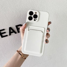 Load image into Gallery viewer, Soft Silicone Phone Case For iPhone 14 13 Pro Max 13Pro Silicone Soft Mobile Phone Case Wallet Card Holder Cover Slim Fit Thin Protective Soft Shock-Absorbing Wallet Case
