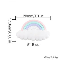 Load image into Gallery viewer, 5PCS/SET  Silicone Animal Beads BPA Free Baby Teething Beads Toy For Pacifier Clips New Born Silicone Rodent Tiny Rod Baby Teether For Baby Kids
