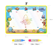 Load image into Gallery viewer, Magic Water Painting Drawing Mat &amp; 2 Pens Doodle Board Coloring Books for Kids Children Educational Toys
