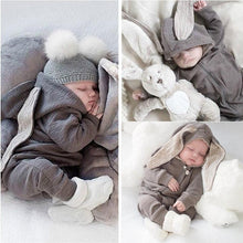 Load image into Gallery viewer, Elegant Baby Clothes Rompers Jumpsuits Newborn Cartoon Little Bee Rabbit Ears Zipper Clothes Cotton Jackets For Kids
