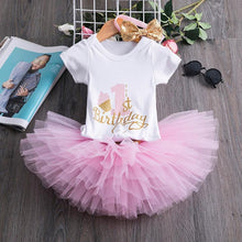 Load image into Gallery viewer, New 1st Birthday Tutu Baby Infant Christening Cake Dresses for Party Kids 1 Year Baby Girl For  Birthday Party
