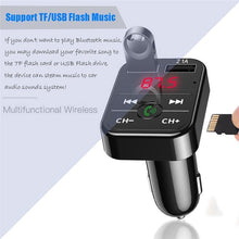 Load image into Gallery viewer, Fast USB Car Charger Bluetooth 5.0 FM Transmitter Modulator Handsfree Car Kit 3.1A Fast Phone Charger Audio MP3 Player
