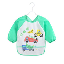 Load image into Gallery viewer, Cute Cartoon Print Baby Waterproof Long Sleeve Apron Children Feeding Smock Bib Baby Accessories
