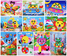 Load image into Gallery viewer, 10 designs/lot  Cartoon 3D EVA Foam Sticker Puzzle Series Kids Multi-patterns Styles Toys for Children Birthday Gift
