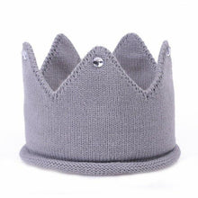 Load image into Gallery viewer, Modern Luxury New Trend  Baby Hat Girls and Boys Crown Knitted Cap Toddler Empty Top Hats Newborn Design Woolen Yarn Bonnet For Kids
