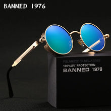 Load image into Gallery viewer, 2022 HD Polarized Round Metal Sunglasses UV400 Men&#39;s Sun glasses Feminin Women&#39;s Vintage Gafas De Sol Metal Goggles With box
