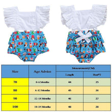 Load image into Gallery viewer, Baby Girl Clothes Splice Bodysuit Jumpsuit Playsuits Ruffled Outfit Summer Backless Sunsuit For Girls In Modern Style
