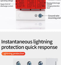 Load image into Gallery viewer, 1Pcs AC SPD Surge Protector LBO Low Voltage  Distribution Household Arrester Lightning Protection Device 2P 3P 4P Switch Module
