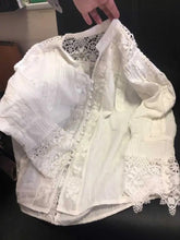 Load image into Gallery viewer, BOHO INSPIRED blouse white cotton lace floral embroidery women&#39;s shirt loose boho style v-neck long sleeve tunic sexy tops

