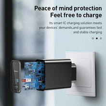 Load image into Gallery viewer, Dual Fast Charger 30W Support Quick Charge 4.0 3.0 Phone Portable USB C PD Charger
