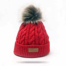 Load image into Gallery viewer, Modern Warm Baby Beanies Hat Pompon Children Hats Knitted Cute Cap For Girls Elegant For Winter
