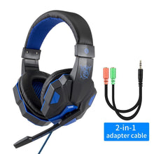 Load image into Gallery viewer, Professional Led Light Gaming Headphones for Computer Adjustable Bass Stereo PC Gamer Over Ear Wired Headset With Mic

