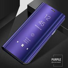 Load image into Gallery viewer, Smart Flip Phone Case For iPhone X XR XS 5 5S SE 7 8 6 6S Plus 11 12 13 Mini Pro Max 2020 Mirror Window Standing Holder Cover  Mirror Screen Smart Plating Case 360 Full Body Ultra Thin Intelligent Protective Case
