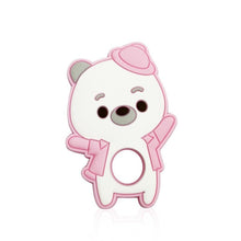 Load image into Gallery viewer, Silicone Bear Baby Teethers Silicone Beads Baby Pacifier Clips Teething Toys Clip Nipple Clasps For Baby Boys And Girls
