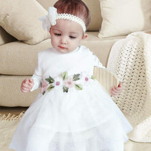 Load image into Gallery viewer, Baby Girl  Flower  Dress Pretty Bow  Outfits Long Sleeve Toddler Girl Unique Design Perfect Gift
