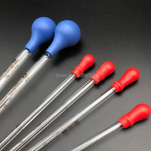 Glass Graduated Pipette Dropper Vol. 0.5ml/1ml/2ml/3ml/5ml/10mlTransfer Pipette with Rubber Head