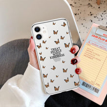 Load image into Gallery viewer, Fashion Butterfly Transparent Phone Case For iPhone 11 12 13 Pro Max 12 Mini Beautiful Butterfly Soft Butterfly Silicone Protective Case Clear Back Cover
