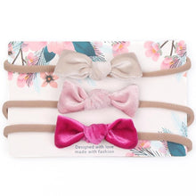 Load image into Gallery viewer, Cute Bow Baby Headband for Girl Nylon Head Bands Turban Newborn Headbands Hairbands for Kids Baby Hair Accessories For Baby
